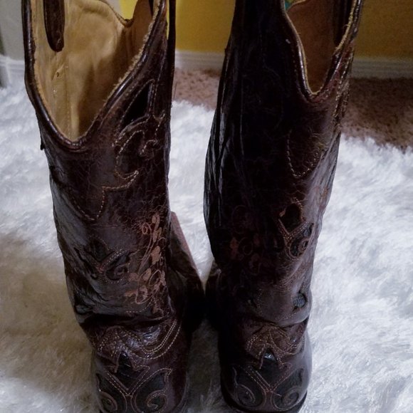 Corral Vintage Leather Snip Toe Western Boots - Picture 4 of 6